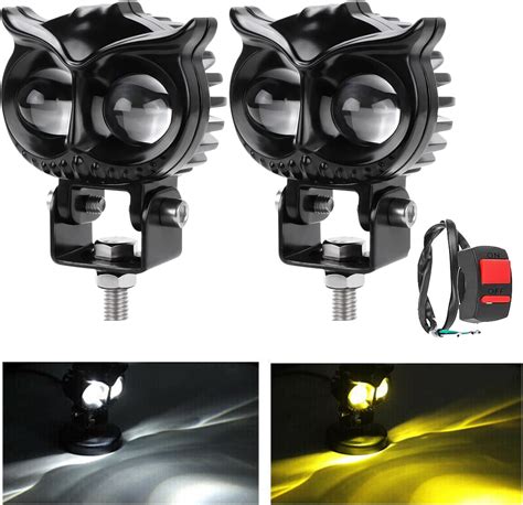 FABTEC Mini Drive Owl Led Fog Light Projector Bar Light with White ...