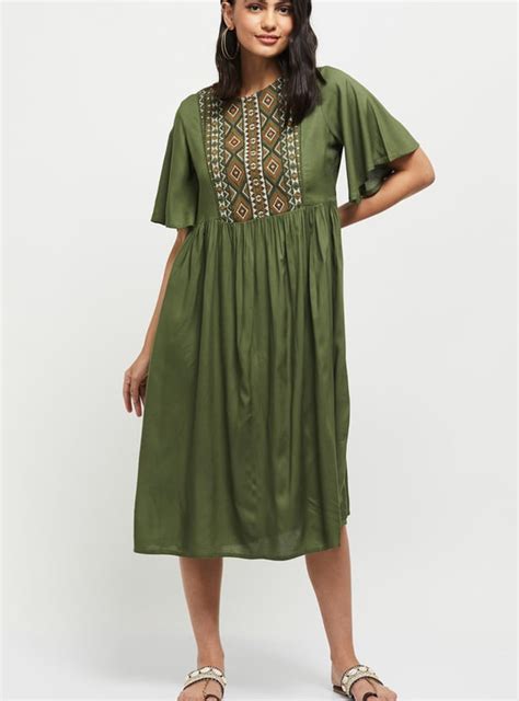 Buy Women Embroidered A-Line Ethnic Dress Online at just Rs. 899.0 ...