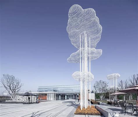 唐韵云朵造型雕塑,河北公园不锈钢云朵雕塑定制
