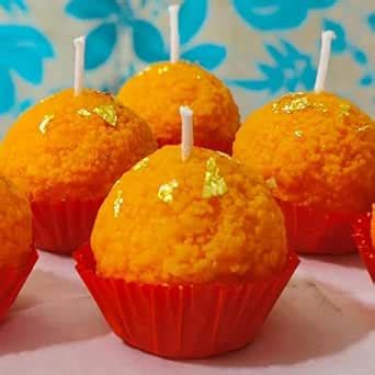Alite Mart Motichoor laddo Candles Laddu Candle with Festive Gifting ...
