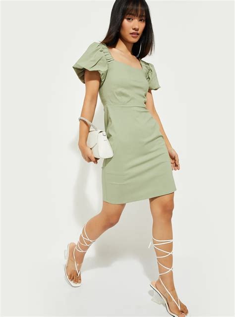 Buy ALAYA F x URB_N Women Solid Skater Dress Online at just Rs. 999.0 ...