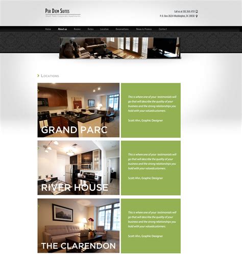 Per Diem Suites - Web Design on Behance