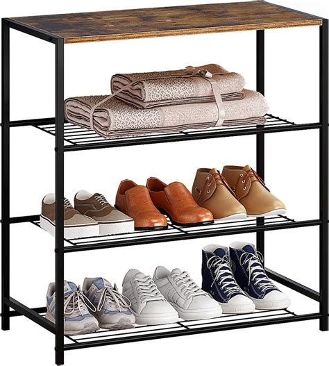 Buy JEROAL 4 Tier Shoe Rack, Entry way Shoe Shelf and Shoe Stand, Shoe ...