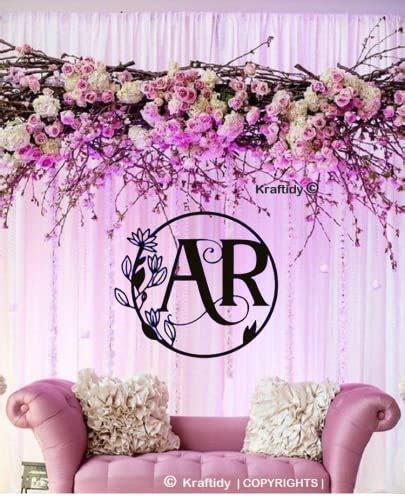 Kraftidy customized engagement & wedding initial couple name decoration ...