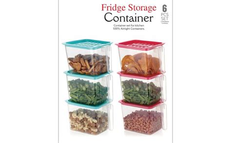TRIQUEENCH Multiuse 6 in 1 Fridge Storage Box Airtight Fridge Organizer ...