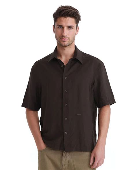 Buy Flo - Dark Brown Boxy Fit Plain Shirt| Rare Rabbit