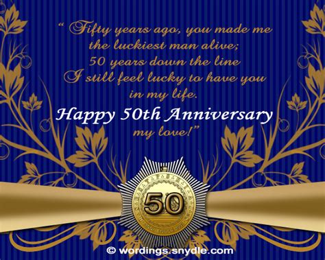 50th Wedding Anniversary Messages - Wordings and Messages