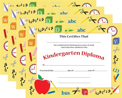 SHAPES ETC. 30pcs Kindergarten Diploma Recognition India | Ubuy