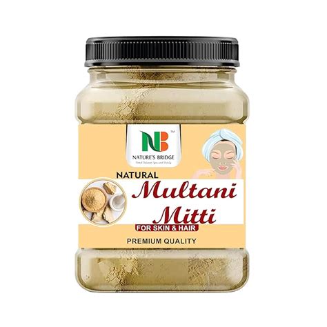 Nature's Bridge Organic Pure Multani Mitti Powder (Fuller's Earth) Skin ...