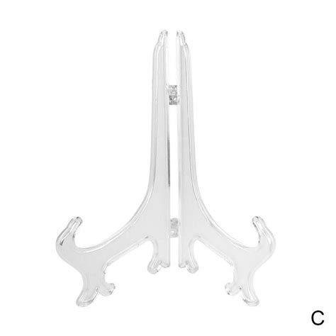 Clear Plastic Plate Photo Display Stand Picture Frame Holder Easel 3"4 ...