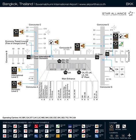 Suvarnabhumi Airport Terminal Map (2025-2024) - All Maps
