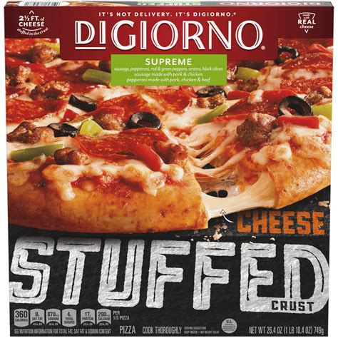 DIGIORNO Cheese Stuffed Crust Supreme Frozen Pizza 26.4 oz. Box ...