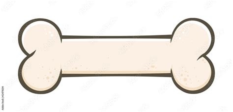 Dog Bone Cartoon Drawing. Hand Drawn Illustration Isolated On ...