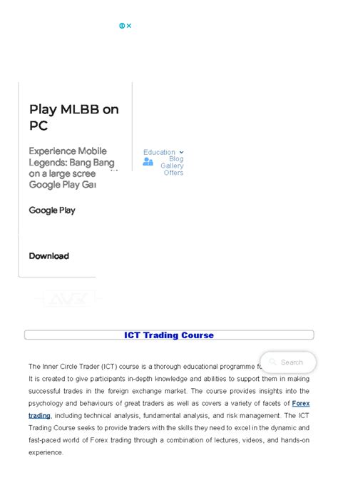 ICT Trading Course: Strategies and Concepts for Successful Forex Trades ...