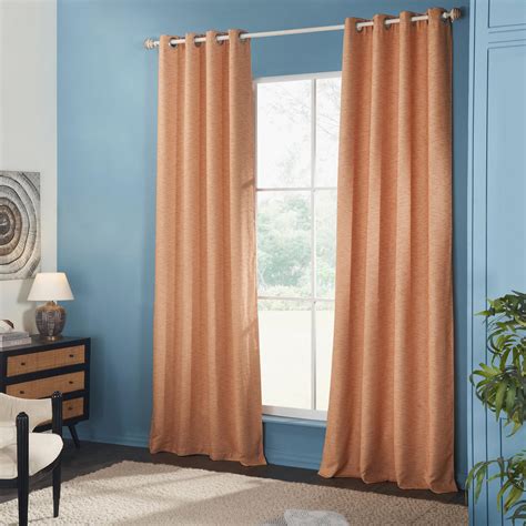 Buy DECO WINDOW Rising Peach Set of 2 Room Darkening Door Curtains from ...