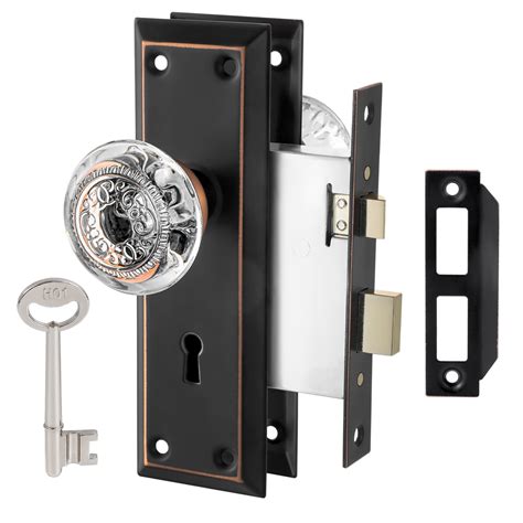 ToPToToo Mortise Lock Set Interior Door, Glass Door Knobs with Lock,Old ...