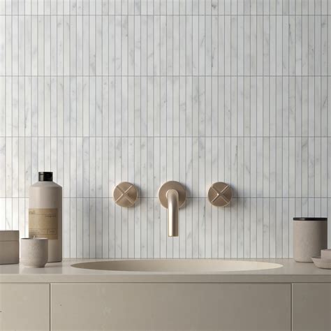 Carrara White Kitkat Marble Mosaic Tile Honed | Stone Deals