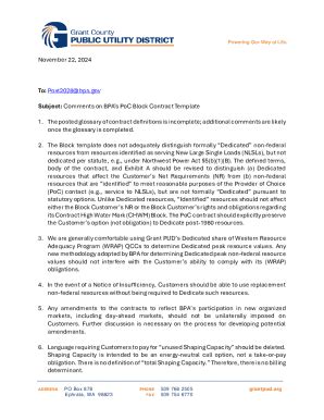 Fillable Online Comments on Bpa’s Poc Block Contract Template Fax Email ...