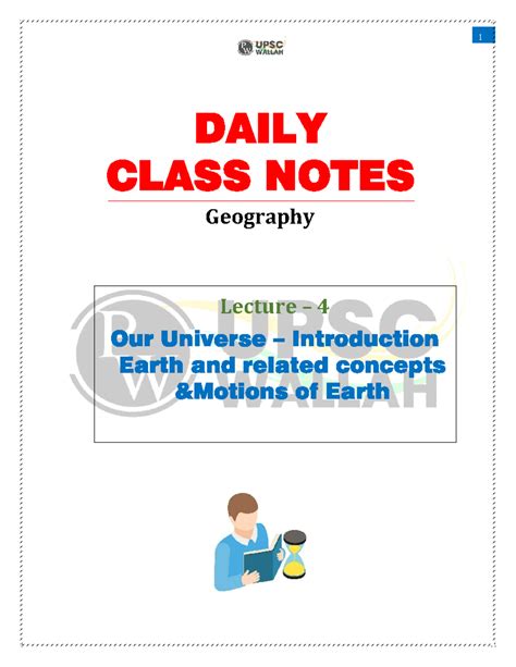 Geography upsc4 - Notes - Lecture – 4 Geography Our Universe ...
