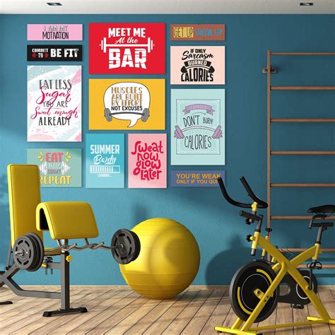 PAPER PLANE DESIGN Gym workout motivational quotes wall framed posters ...