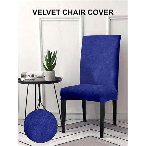 Buy CORTINA Set of 6 Velvet Chair Covers from Cortina at just INR 5499.0