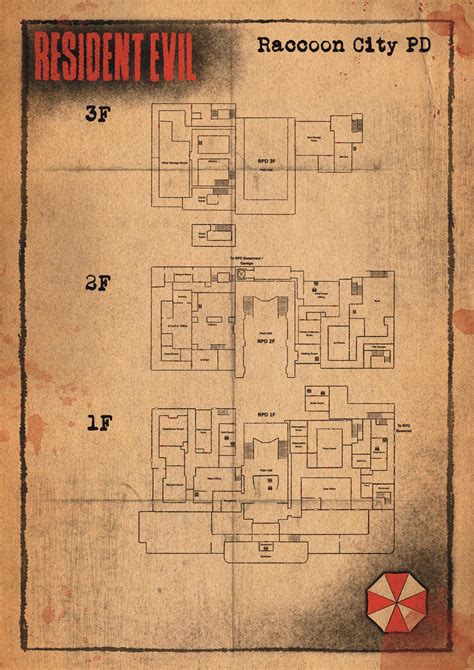 Raccoon City PD Map - Etsy Canada en 2025 | Resident evil, Carte, Cartes - map of raccoon city
