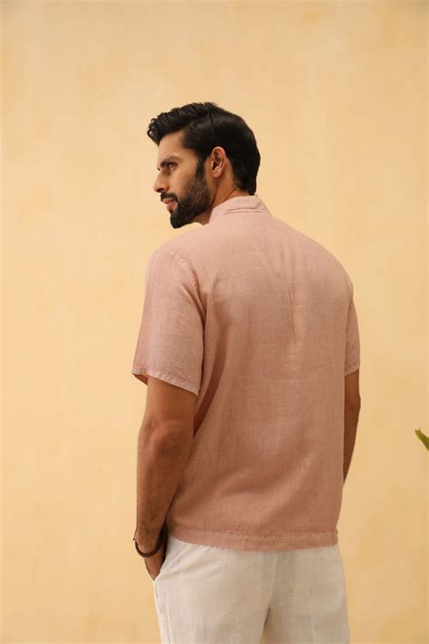 Oversize Panel Shirt for Men in Organic Linen - Primal Gray