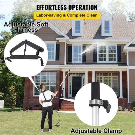 VEVOR Telescoping Pressure Washer Wand, 18ft Length Adjustable Power Washer Extension Wand ...