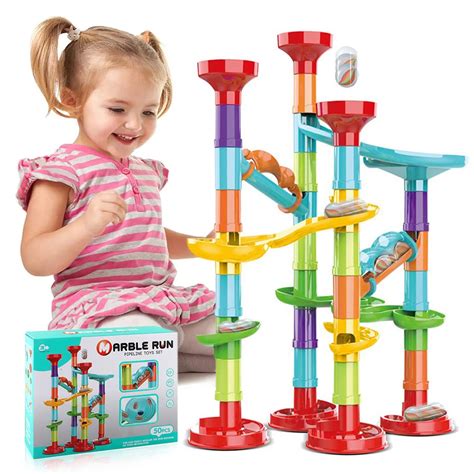 Buy PATPAT® Marble Run Toy, 50Pcs Building Toys Educational Learning ...