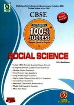 Evergreen 100% Success Sample Question Papers in Social Science (CBSE ...