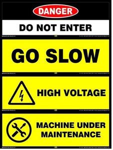 Mr. SAFE Industrial Safety In Eco Vinyl Sticker - Self Adhesive Pack of ...