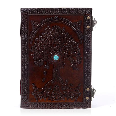 Leather Large Tree of life Journal