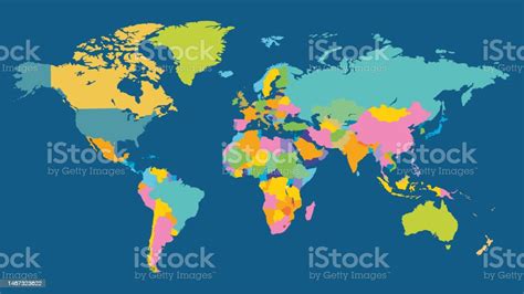 Colored World Map with Names 的图像结果