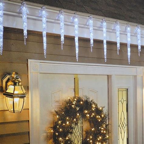 Cool White Christmas Icicle Lights for Outside, 20 Large icicle Tubes ...