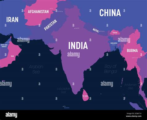 India subcontinent map hi-res stock photography and images - Alamy