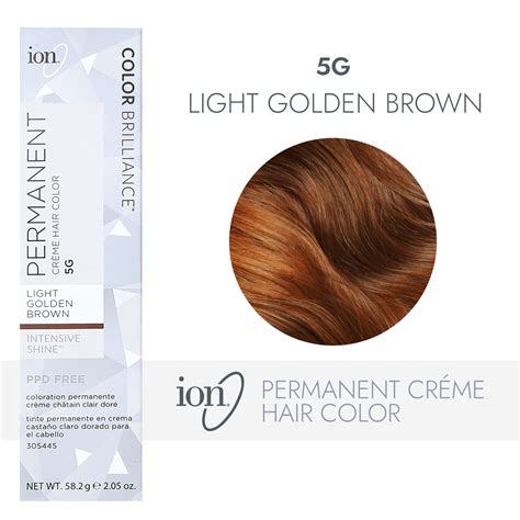 Ion 5G Light Golden Brown Permanent Creme Hair Color by Color ...