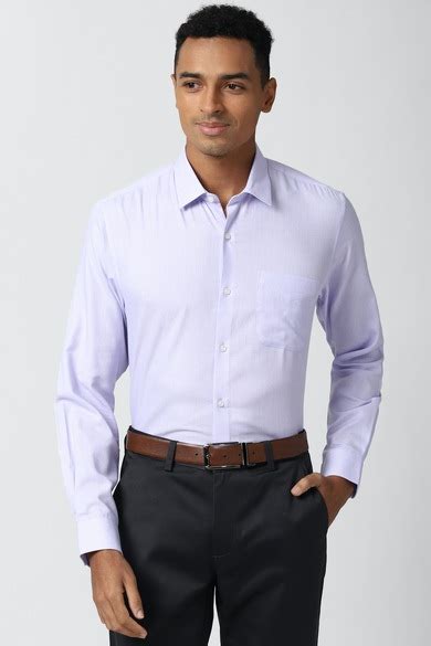 Buy Men Purple Slim Fit Full Sleeves Formal Shirt Online - 629056 ...