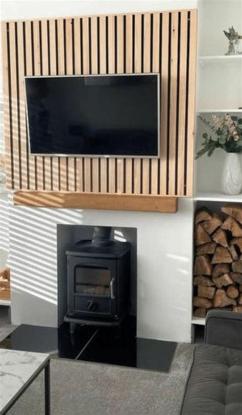 40+ Best Log Burner TV Wall Ideas • Creatively Living Blog