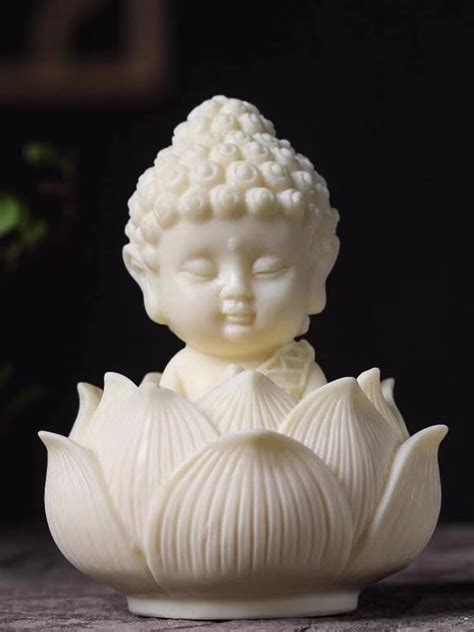 Buy AARAMBH Outlet Lotus Baby Buddha Statue for Tranquil Spaces, Ideal ...