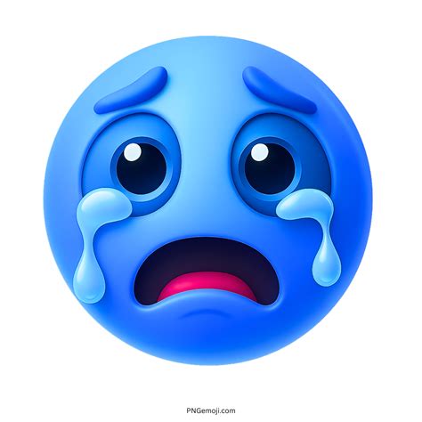 Crying Smiley Emoji Multicolor 3D PNG, Transparent, ClipArt Collection ...