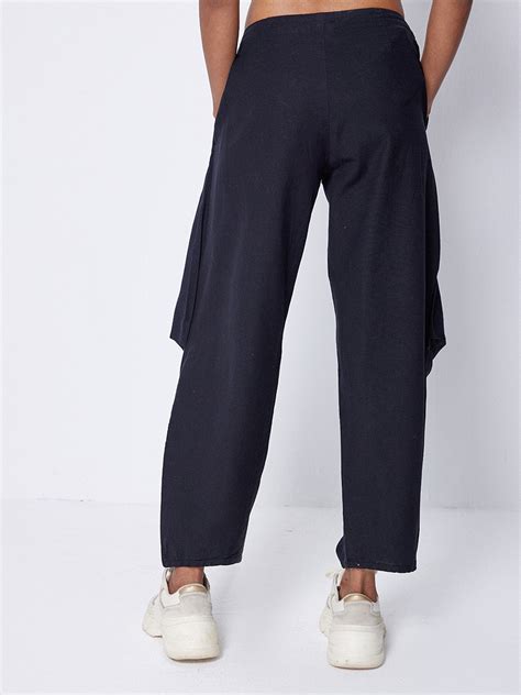 Black Fusion Dhoti Pants