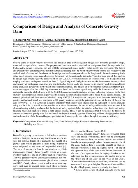 Image result for Dam Design Example