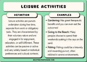 Leisure Activity Examples 的图像结果