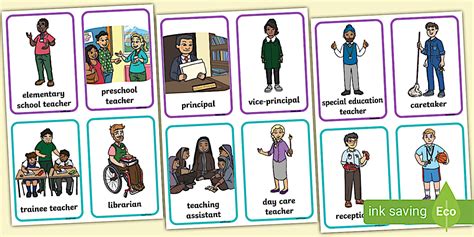 People Who Work in Our School Flashcards