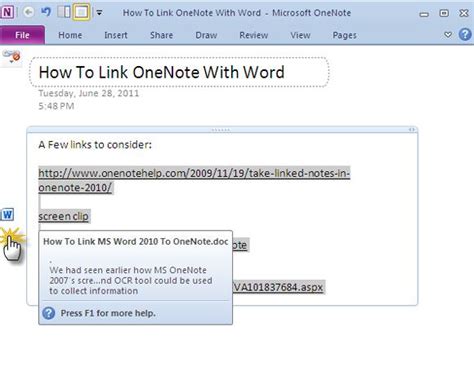 Taking Linked Notes Using OneNote 的图像结果
