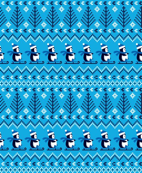 Penguins In Sweaters Wallpaper
