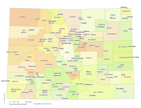 Colorado County Map & County Seats (All 64 Counties) | CCCarto