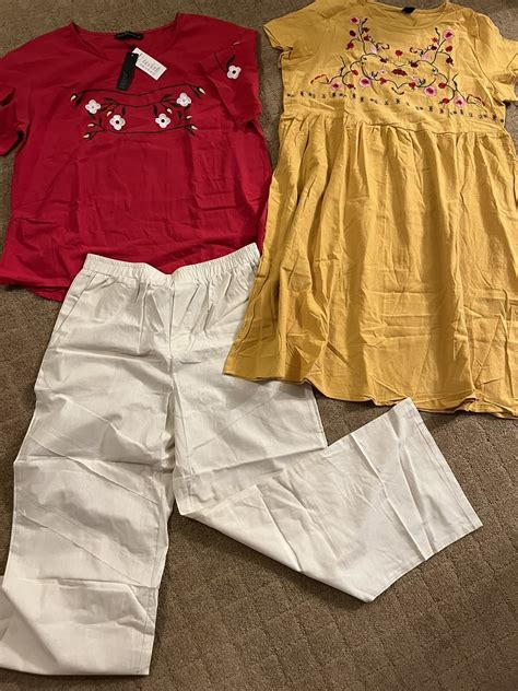 lot of 3 Emory Rose FLORAL dress/pants & Zanzea red cotton Top Size XL, XXL | eBay