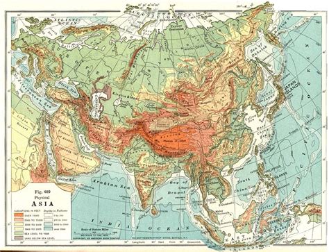 Physical Map of Asia 的图像结果