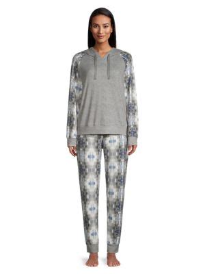 Sweater Weather 2-Piece Print Hoodie & Joggers Pyjama Set